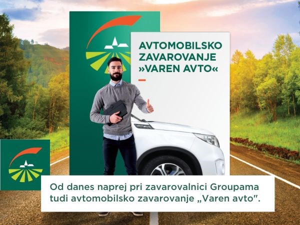 Od danes naprej pri zavarovalnici Groupama tudi avtomobilsko zavarovanje „Varen avto".